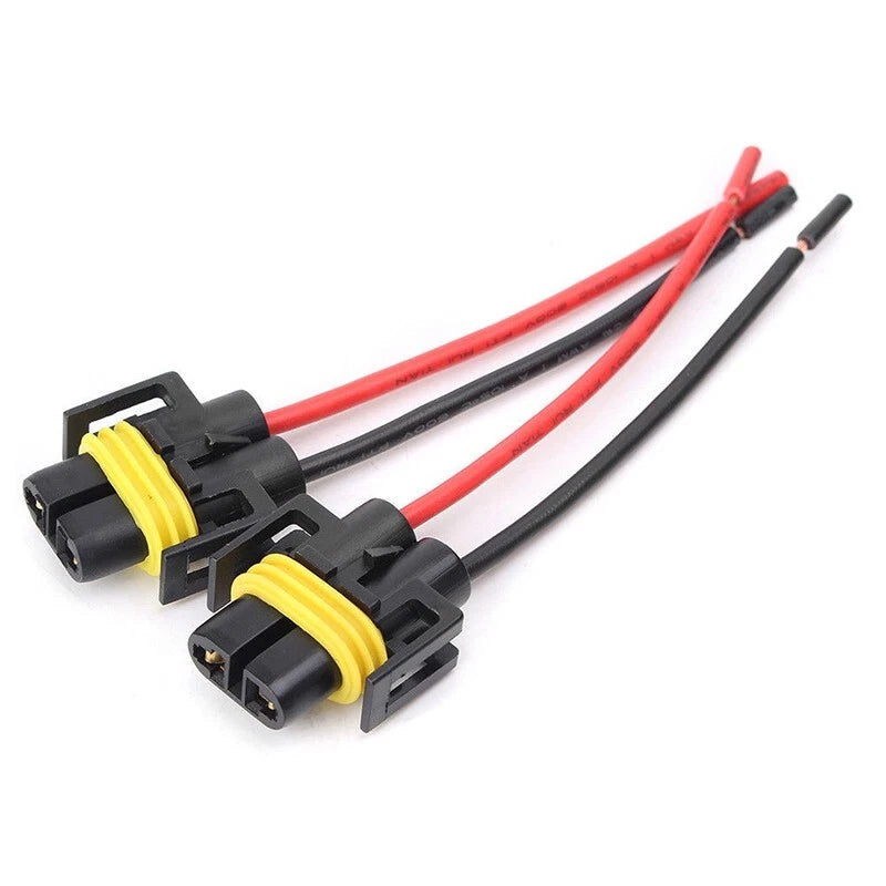 2 x H11 H8 Female Adapter Wiring Harness Sockets for Headlights Fog Light