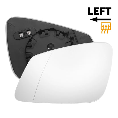 Left Side White Heated Mirror Glass for BMW 2 3 4 5 6 7 Series (2014-2023)