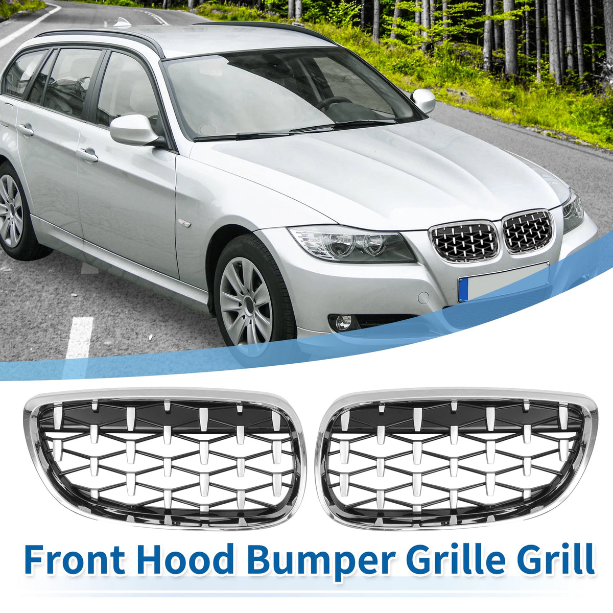 Front Hood Bumper Grille for BMW 328xi M3 335xi 328i (2007-2013)
