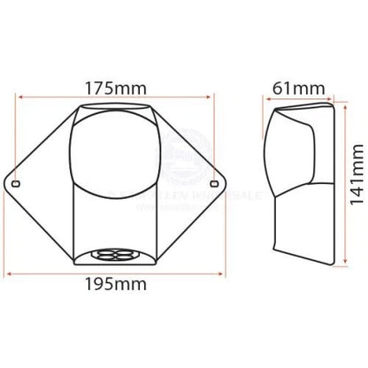 LED Navigation Light Masthead / Foredeck 3Nm Black Housing