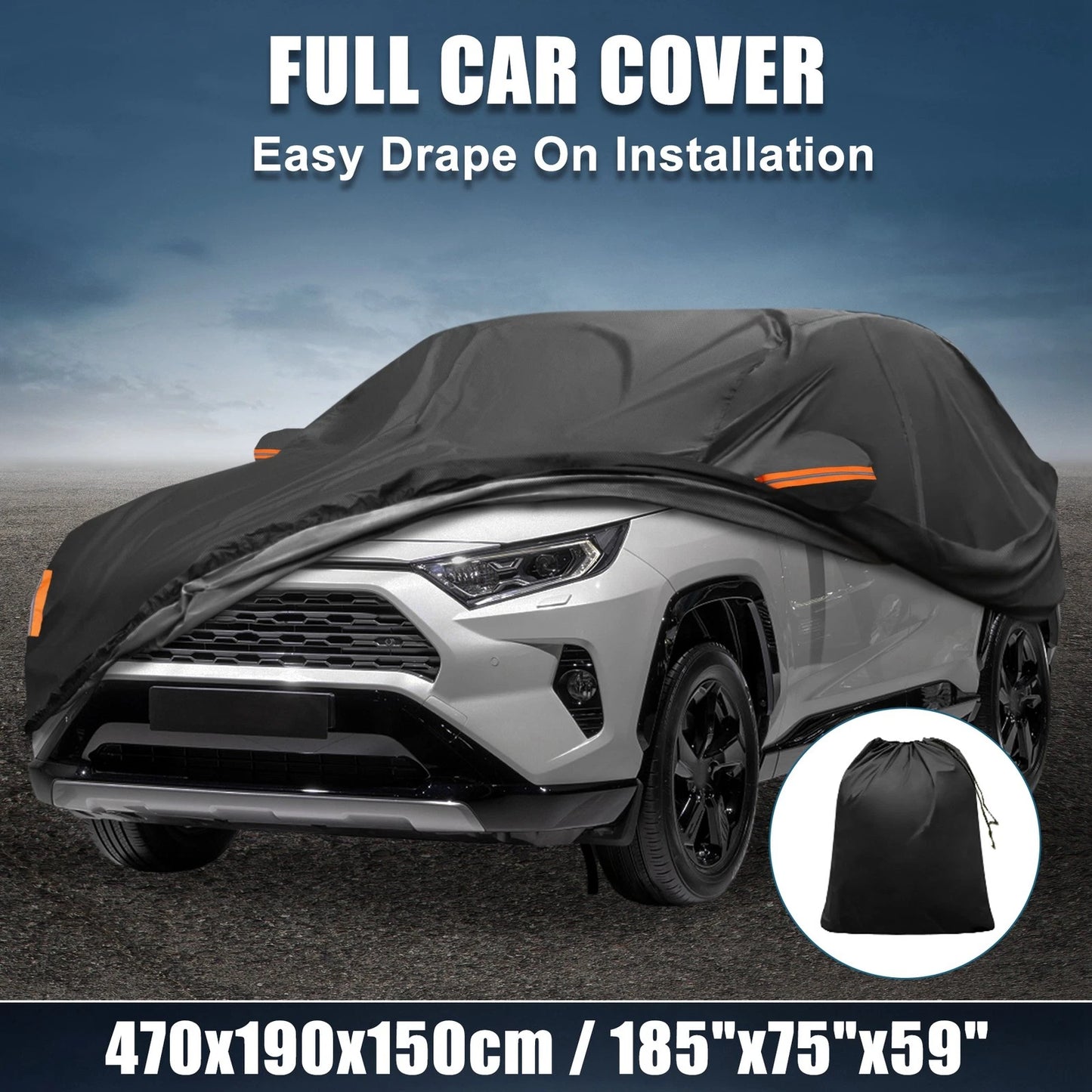 Waterproof 210D-PU Oxford Car Cover for Toyota RAV4 (2012-2022)