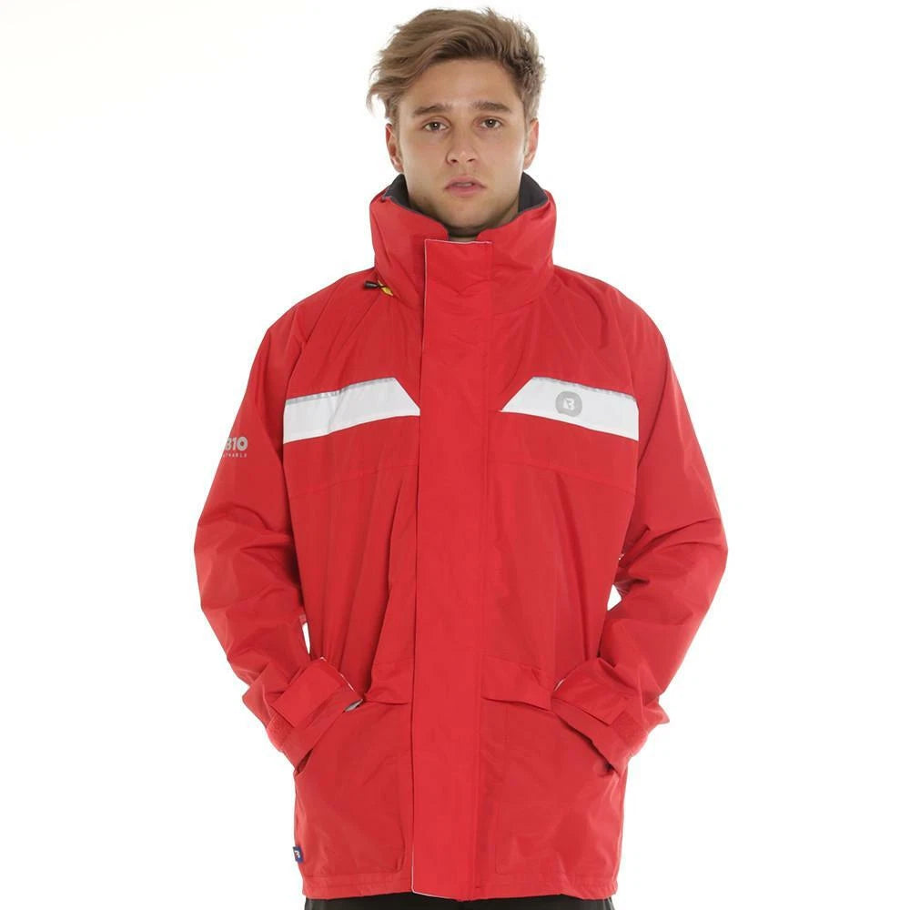 Burke Bass Jacket 100% Waterproof Sailing/Yachting/Fishing Safety Red