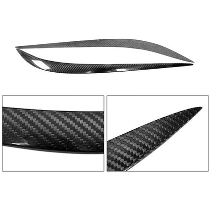Carbon Fiber Headlight Eyelid Cover Eyebrow Trim For Alfa Romeo Giulia 2017-2018