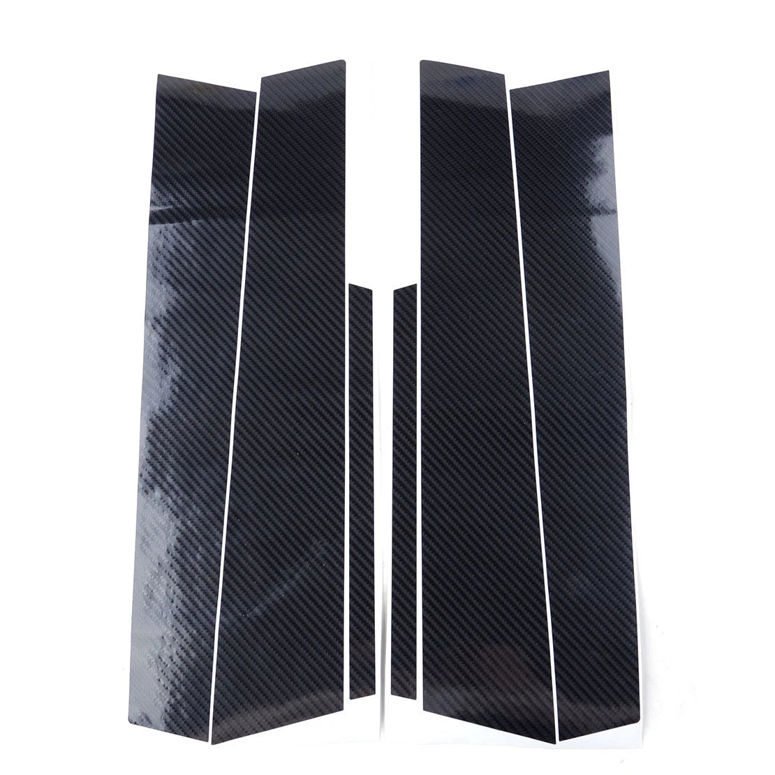 6 x Carbon Fiber Door Window Pillar Trim Covers for Honda Civic (2006-2011)
