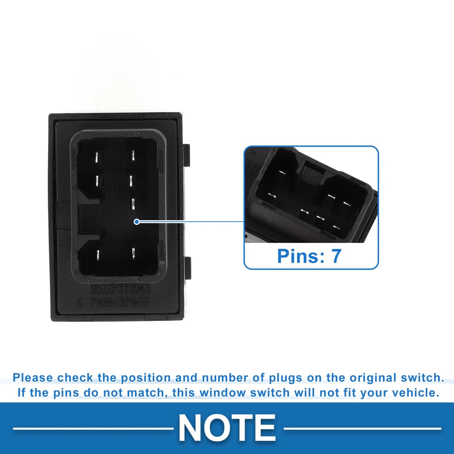 Power Window Switch for Kia Sportage R (2010-2015)