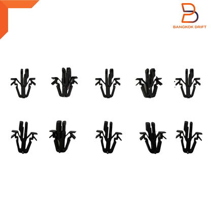 10 x Front Radiator Grille Clip Fasteners for Toyota Hilux LN56 LN60 (84-88)