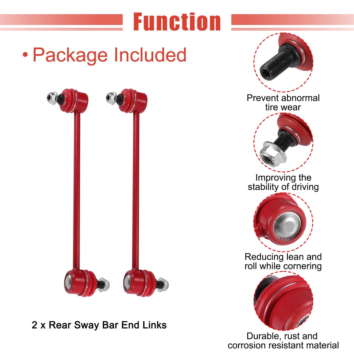 Rear Stabilizer Sway Bar End Links for Toyota Camry Avalon (2007-2011)
