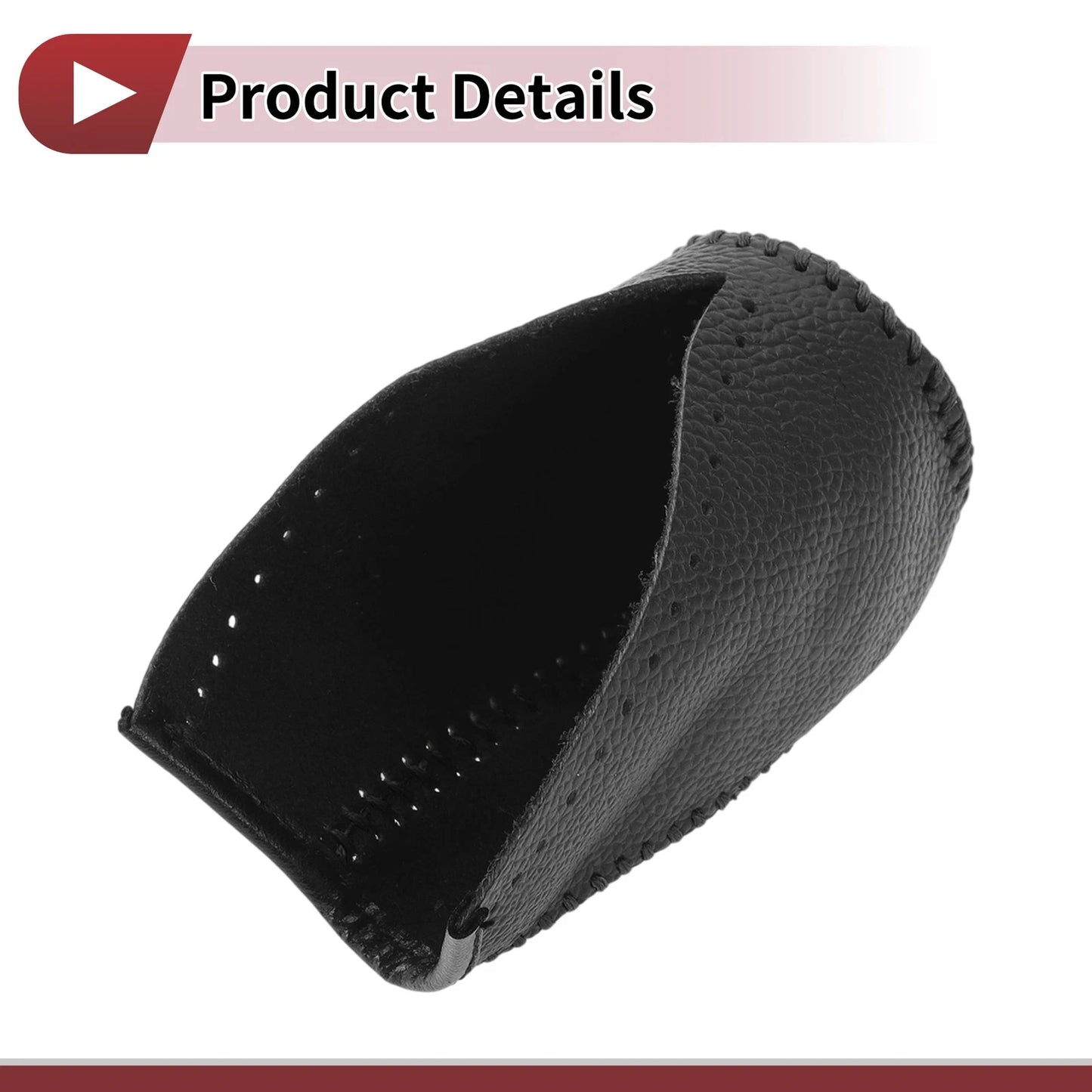Car Gear Shift Knob Cover for Toyota Corolla Black Faux Leather (2003-2023)