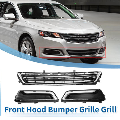 1 Set Front Lower Bumper Grille for Chevrolet Impala Chrome Silver Tone