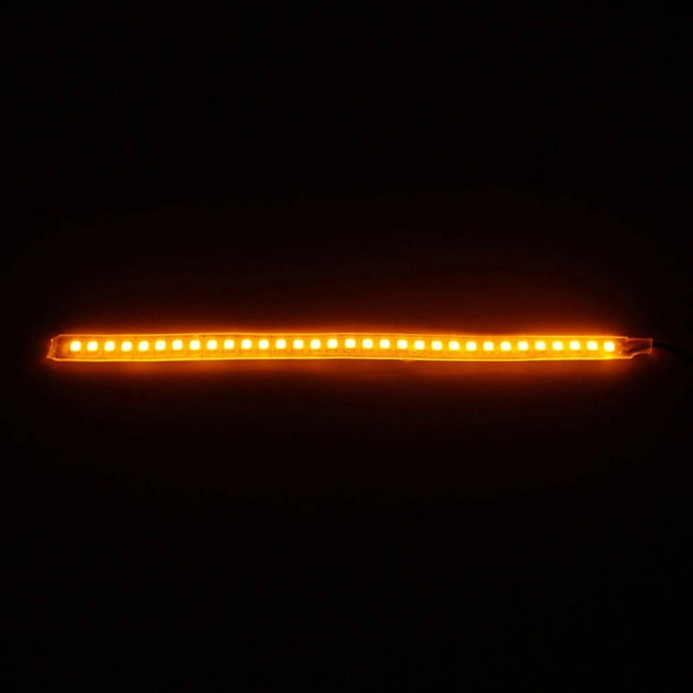2x Dynamic LED Car Side Mirror Turn Signal Light Strip 18cm for All Cars