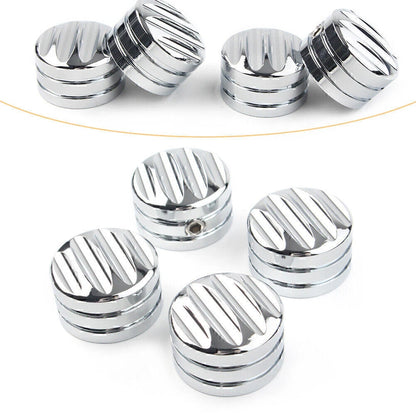 4 x Chrome Head Bolt Cover Caps for Harley Twin Cam (1999-2023)