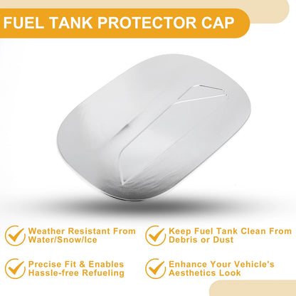 Fuel Tank Door Cap for Mazda CX-5 2017-2025 Chrome Silver Tone