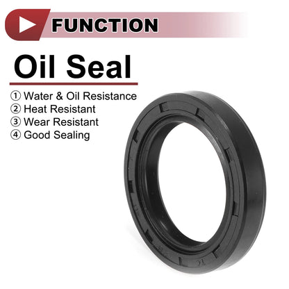 Rotary Shaft Seal 28x40x7mm Nitrile 70 Durometer Rubber Black 5 Pcs for All Models