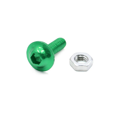 10pcs M6 Green Aluminum Alloy Hex Socket Head Bolts Screws Nuts for Motorcycle