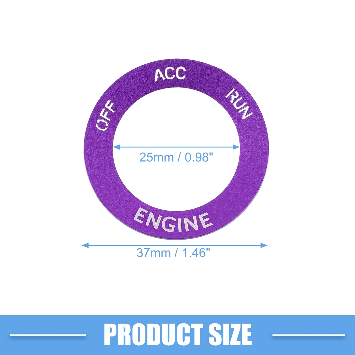 Engine Start Button Sticker Aluminum Alloy Purple for Dodge Charger Challenger