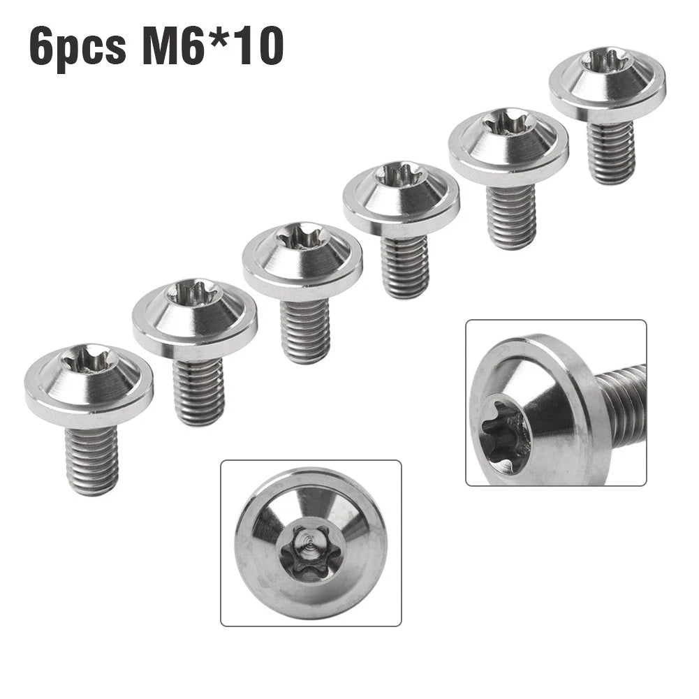 6 x Titanium Alloy M6x10mm Torx Head Bolts for Bike Motorcycle