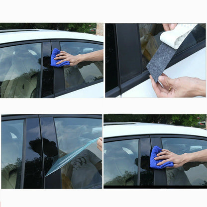 6 x Carbon Fiber Window Pillar Posts Cover Door Trim for HONDA CR-V (2017–2022)