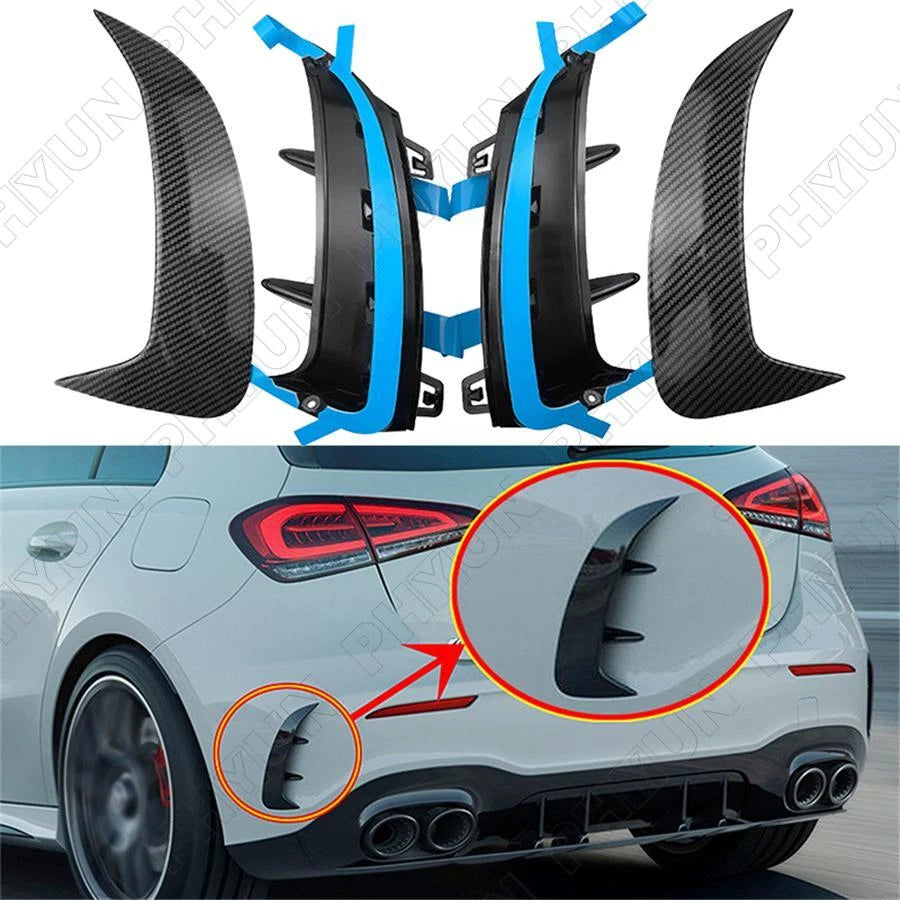 Rear Bumper Trim Lip Spoiler Stickers for A-Class A160 A250 A35 AMG (2013-2023)