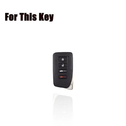 Brown Leather Car Key Fob Case Cover for Lexus RC (2014–2023)