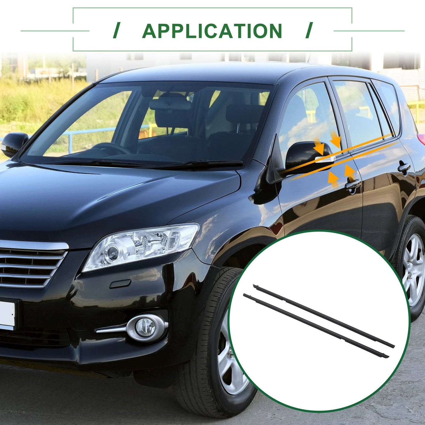 2pcs Weatherstrip Window Seal for Toyota