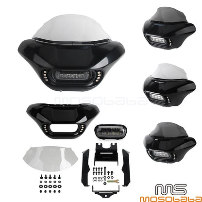 ABS Fairing Windshield w/Bracket & Turn Signal for Softail Street Bob (2018-2023)