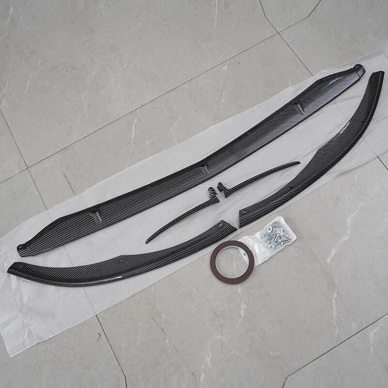 Carbon Black Front Spoiler Lip Splitter for Mercedes Benz W205 C63 AMG (2015-2022)