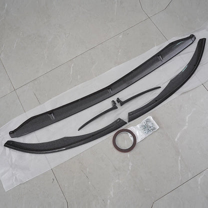 Carbon Black Front Spoiler Lip Splitter for Mercedes Benz W205 C63 AMG (2015-2022)
