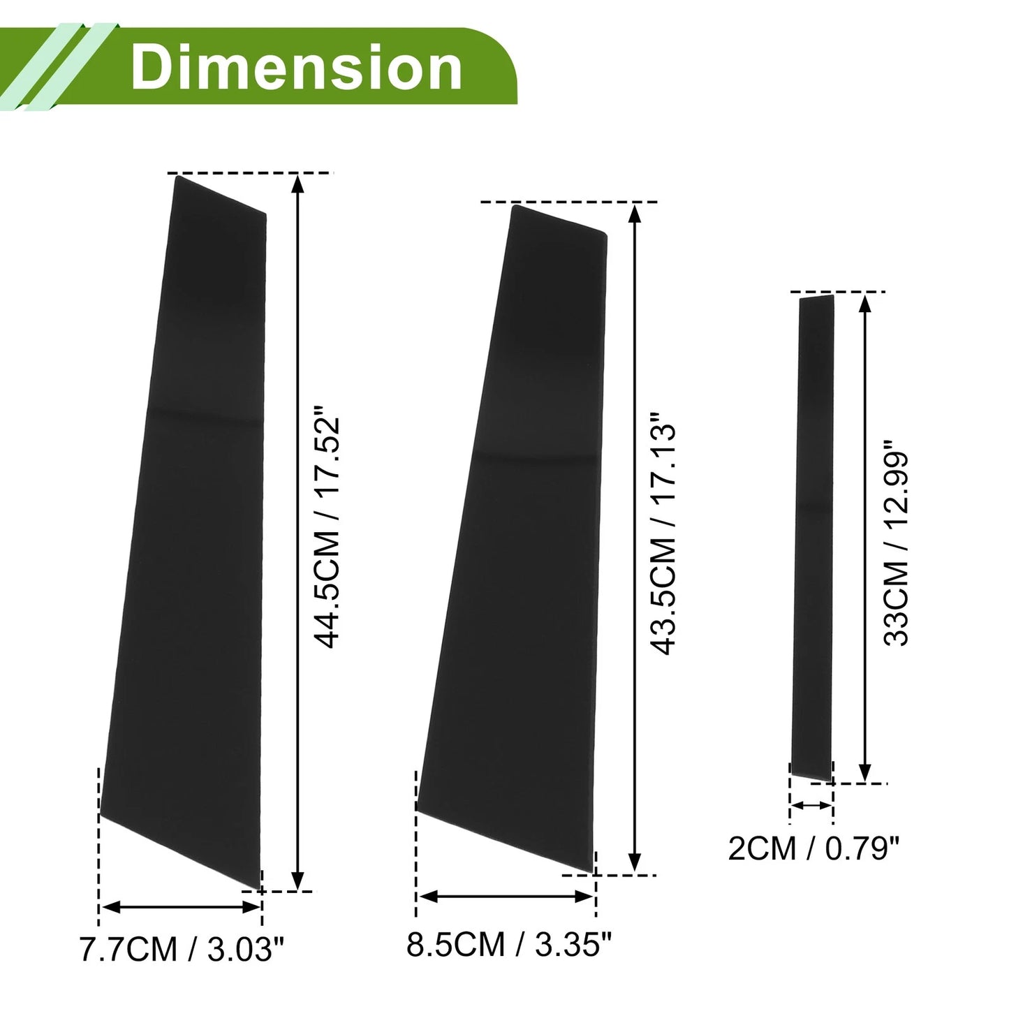 6 Pcs Black Door Pillar Window Trim for BMW 3-Series (2013-2018)