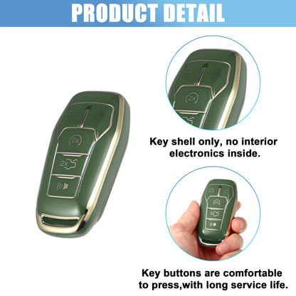 TPU Remote Key Fob Case Cover 5 Button for Ford Fusion, F150, Mustang (2013-2023)