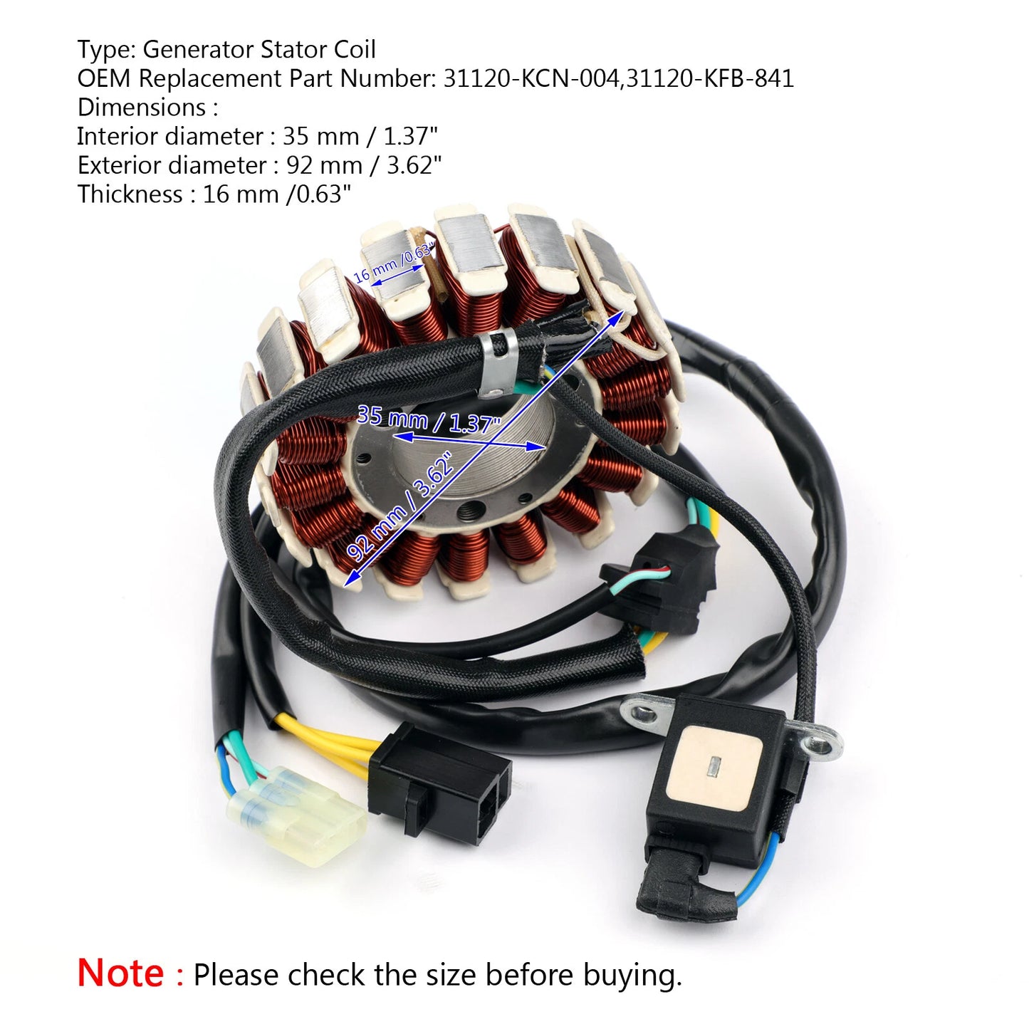 Stator Coil for CLR125 XLR125 CRF230 SL230 (1998-2003)