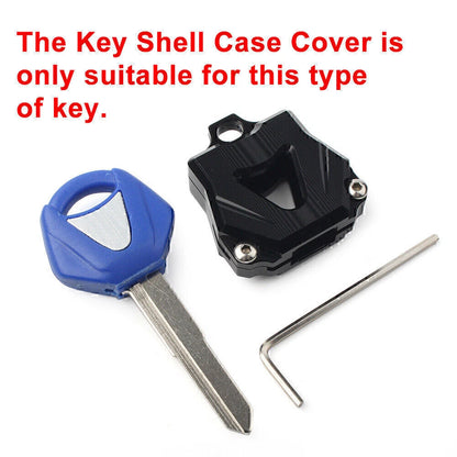 Silver Motorcycle Key Shell Case Cover for Yamaha MT09 MT07 MT10 FZ07 FZ09 FJ-09 (2014-2023)