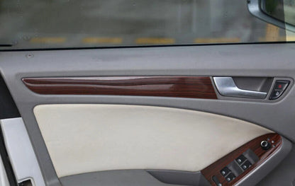 4X Wood Grain Car Inner Door Panel Cover Trim for Audi A4 (2000–2016)