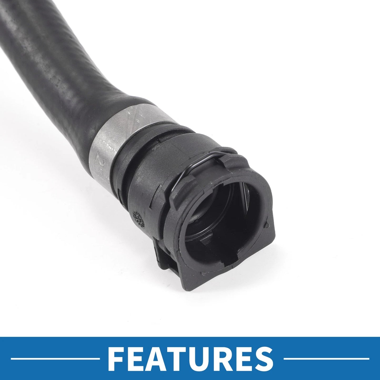 Heater Hose 1Pc Rubber Black for BMW 230i 2.0L (2017-2020)