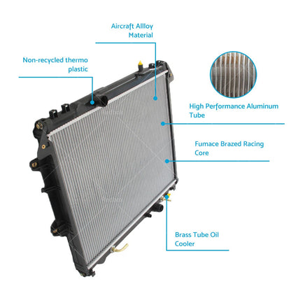 Radiator for Toyota Hilux KUN16R KUN26R 3.0 TD 1KD-FTV (2005 - Present)