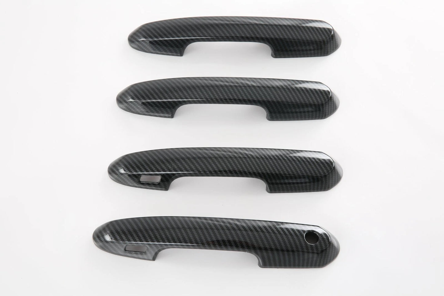 Carbon Fiber Side Door Handle Decor Cover Trim for Toyota Highlander (2020-2023)