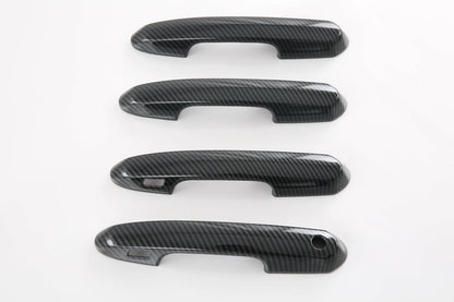 Carbon Fiber Side Door Handle Decor Cover Trim for Toyota Highlander (2020-2023)