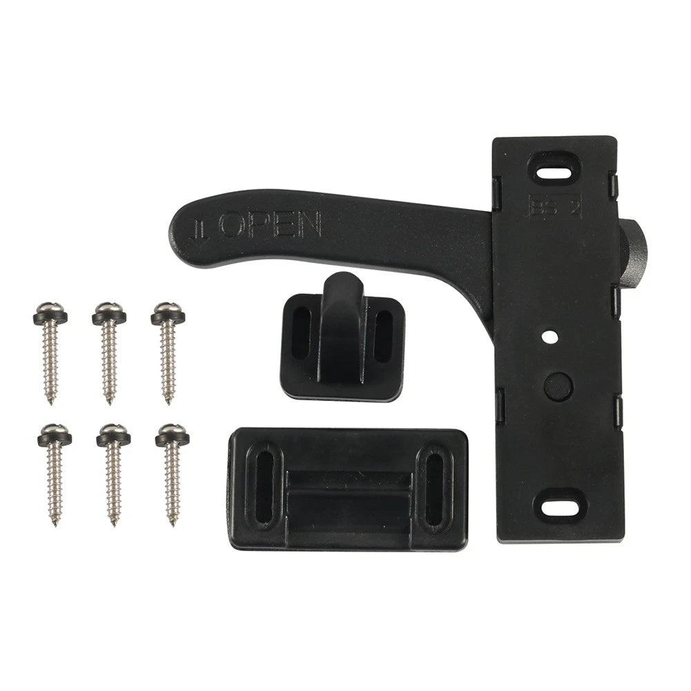 Right Hand RV Screen Door Latch Handle for Camper - Black Universal