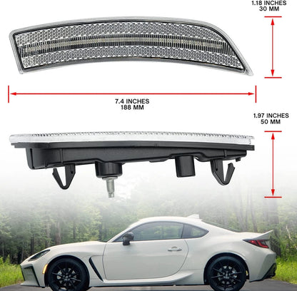 LED Side Marker Light Clear Lens for Toyota GR86 Subaru BRZ (2022–2024)