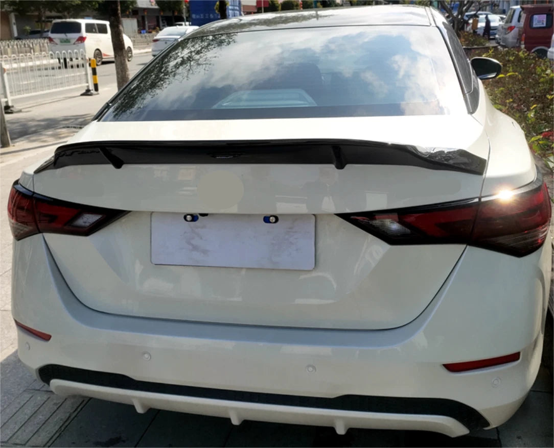 Glossy Black R Style Rear Spoiler Wing for Nissan Sentra Sedan (2020-2024)