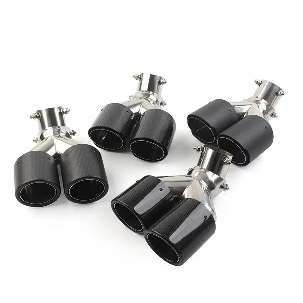 89mm Y Shape Double Exit Exhaust Muffler Tip for Car - Outlet