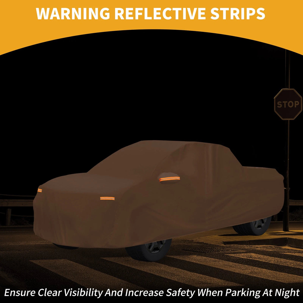 All Weather Car Cover for Chevy Silverado Orange Cotton Zipper