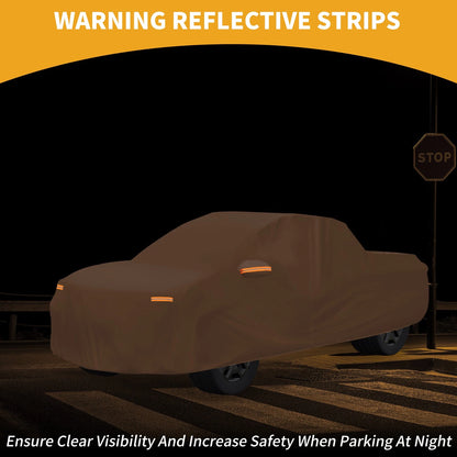 All Weather Car Cover for Chevy Silverado Orange Cotton Zipper