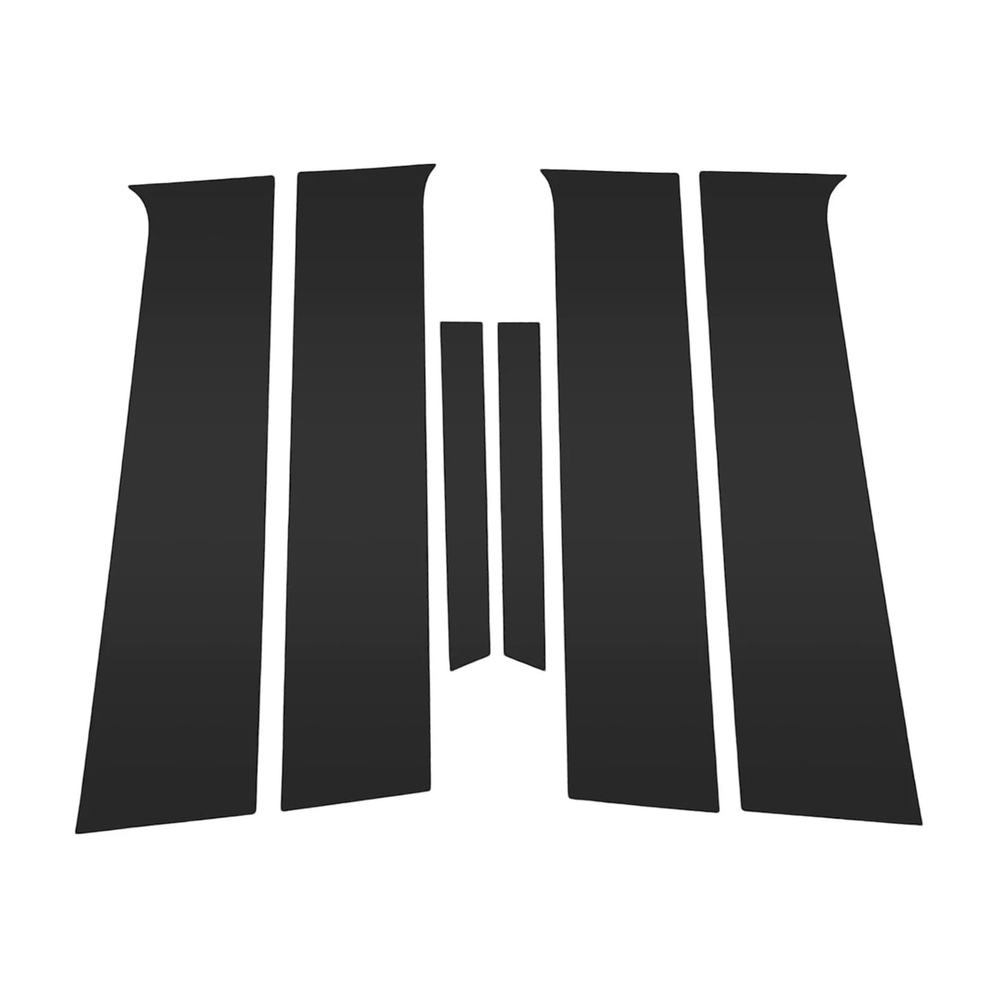 6 x Pillar Window Trim for Chevy Aveo Black (2012 - 2023)