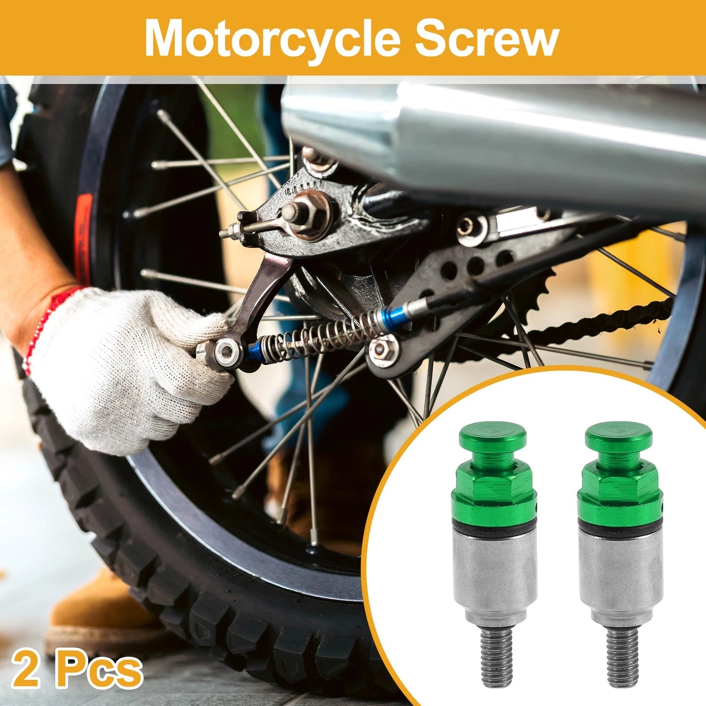 2 x Screw M4x0.7 Fork Air Bleeder Valve Metal Green for Motorcycle