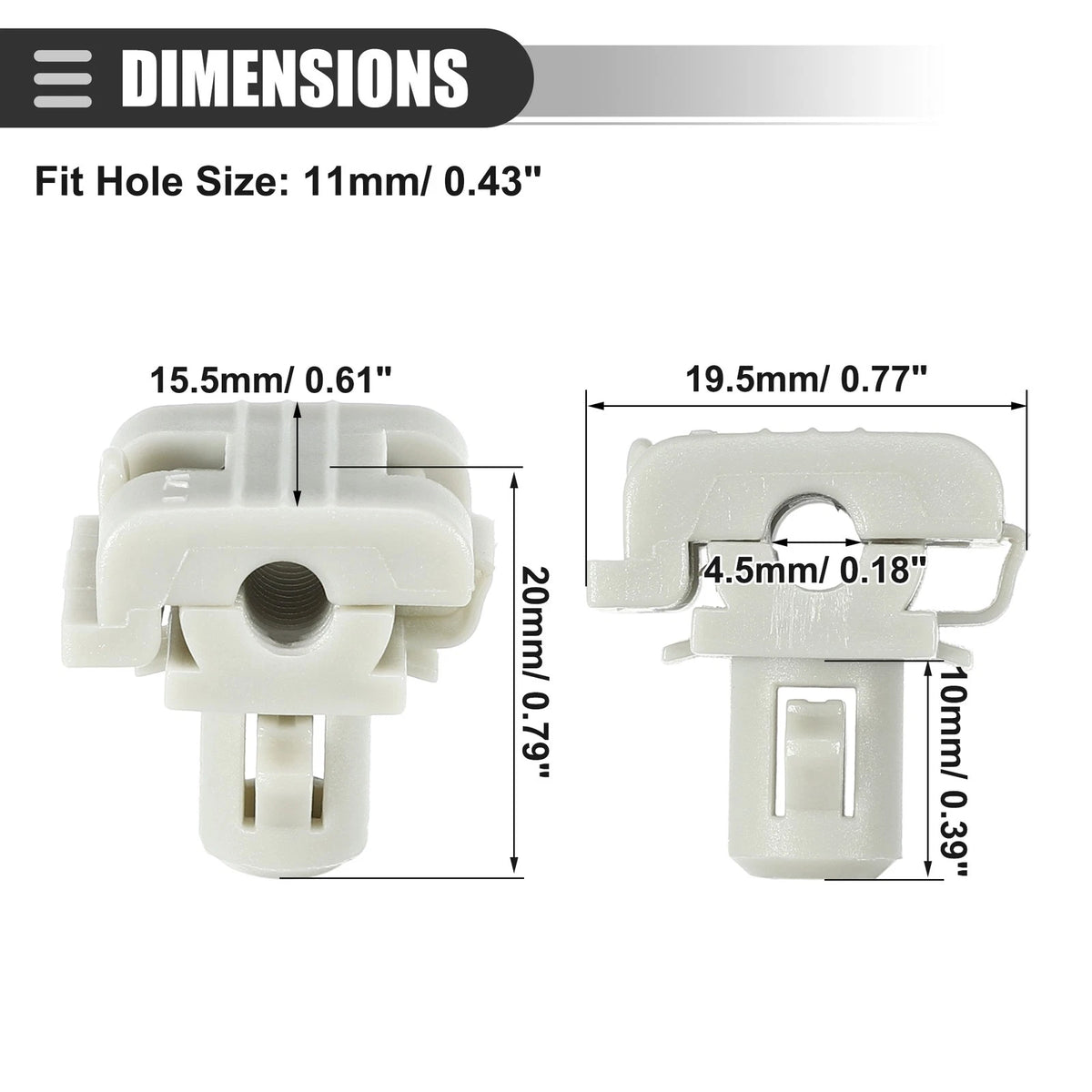 25 x Tailgate Door Lock Rod Latch Clips for Chevrolet (No.16629990)