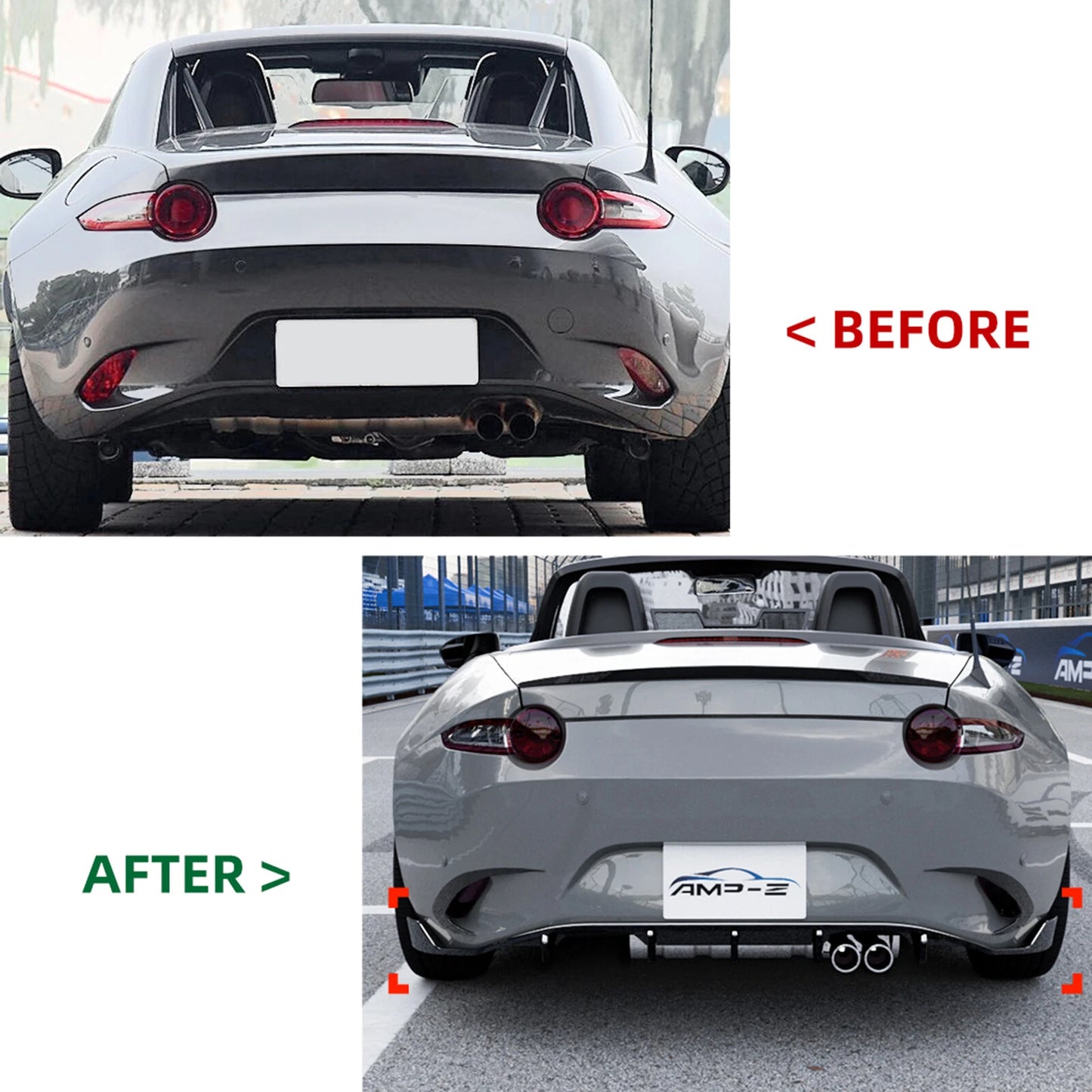 Rear Bumper Diffuser Lip Cover for Mazda MX-5 Miata ND (2016-2025)