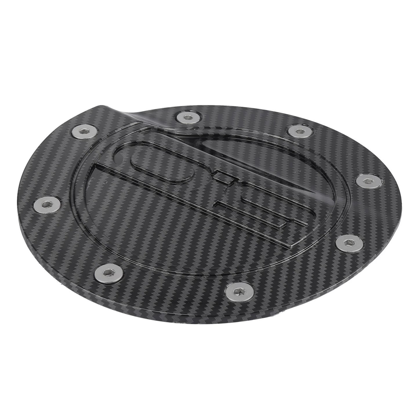 Carbon Fiber Pattern Gas Door Cap Fuel Tank Cover for Ford Mustang (2015-2020)