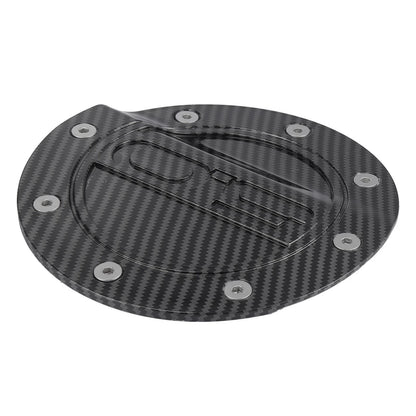 Carbon Fiber Pattern Gas Door Cap Fuel Tank Cover for Ford Mustang (2015-2020)