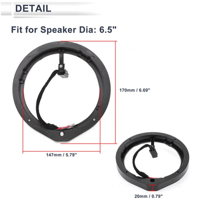 Tweeter Speaker Spacer Adaptor for Honda 13-24 6.5" (2013-2024)