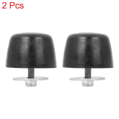 2 x Black Rubber Bumper Cushions for Jeep Wrangler (2002-2006)
